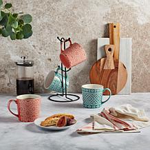 Tabletops Avenue 4-Piece Coffee Mug Set with Tree Rack