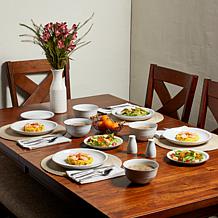 Tabletops Gallery 12PC White Farmhouse Dinnerware Set - Service for 4