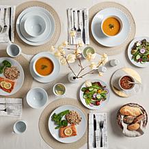 Tabletops Gallery Adams White 16-Piece Dinnerware Set - Service for 4