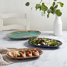 Tabletops Gallery Assorted Tuscon Serving Platters - Set of 3