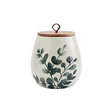 Tabletops Gallery Green Leaf 3-Piece Kitchen Canister Set