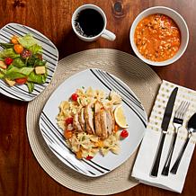 Tabletops Gallery Justin 16-Piece Dinnerware Set - Service for 4
