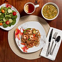 Tabletops Gallery Lily 16-Piece Dinnerware Set - Service for 4