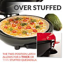 Taco Tuesday 6-Wedge Electric Quesadilla Maker w/ Extra Stuffing Latch