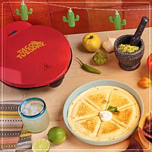 Taco Tuesday 6-Wedge Electric Quesadilla Maker w/ Extra Stuffing Latch