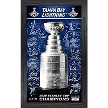 Tampa Bay Lightning 2020 Stanley Cup Champions Signature Trophy Photo