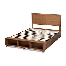 Tamsin Queen Size 4-Drawer Platform Storage Bed with Built-In Shelves