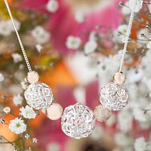 Tanya Moss Elia 2-Tone Butterfly Scroll Station Necklace