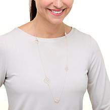Tanya Moss Sterling Silver Leonora Chain Necklace with Cut-out Designs