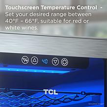TCL 38-Bottle 3.4 Cubic-foot Wine Cooler with LED Lighting