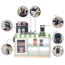 Teamson Kids Cashier Austin Play Market Stand, Green