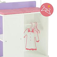 Teamson Kids Olivia's World Polka Dots Princess Doll Changing Station