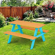 Teamson Kids Outdoor Wood Picnic Table and Chair Set