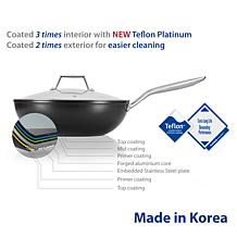 TECHEF Onyx Collection 12" Wok/Stir-Fry Pan with Lid