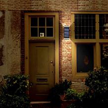 Techko Solar Wall Light Dual Direction Amber or White Light