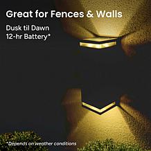 Techko Solar Wall Light Dual Direction Amber or White Light