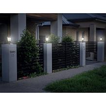 Techko Solar Wall or Pillar Light Amber or White Light