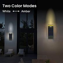 Techko Solar Wall Single Direction Amber or White Light