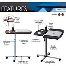 Techni Mobili Adjustable Laptop Cart on Wheels