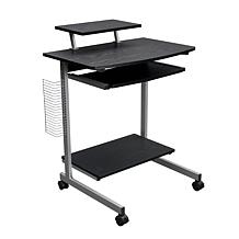 Hanover 28-In. Electric Height Adjustable Rolling Portable Medical, TV Tray Table, or Laptop Desk with Hidden Caster Wheels, White