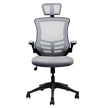 Techni Mobili High-Back Mesh Office Chair with Flip-Up Arms