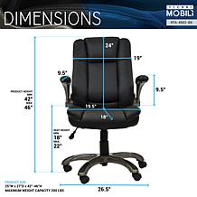 Techni Mobili Medium Back Executive Chair with Flip-Up Arms