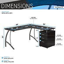 Techni Mobili Modern L-Shaped Computer Desk