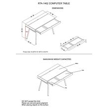 Techni Mobili Modern Multi Storage Computer Desk - Pine