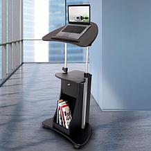 Techni Mobili Sit-to-Stand Adjustable Laptop Pedestal on Wheels