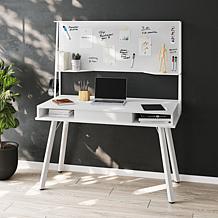 Techni Mobili Study Computer Desk w/Storage & Magnetic Dry Erase Board