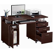 Techni Mobili Workstation Computer Desk with Storage - Chocolate