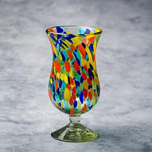 Ten Strawberry Street 6-pc. Carnival Hurricane Handblown Mexican Glass