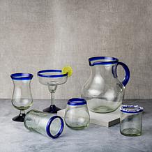 Ten Strawberry Street 6pc Handblown Mexican Stemless Wine Glass