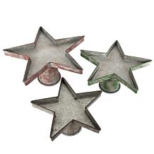 The Gerson Companies Set of 3 Metal Star Plant Stand