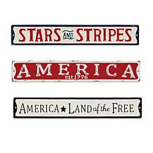 The Gerson Company Set of 3 22" Americana Wall Signs