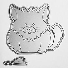 The Stamps of Life Cat Fluffy Animal Fold It Die Set