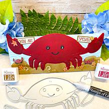 The Stamps of Life Crab Shaped Card Slimline Fold-it