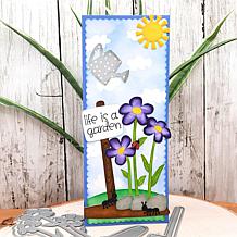 The Stamps of Life Flowers with Sign Background Die Set
