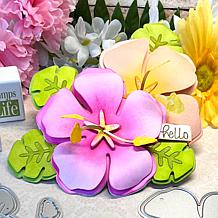 The Stamps of Life Hibiscus A2 Shaped Card Fold-it Die Set