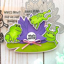 The Stamps of Life Lily Pad A2 Shaped Card Fold-it Die Set