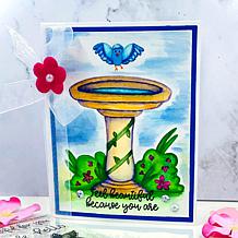 The Stamps of Life morebirdbath2stamp Clear Stamp Set