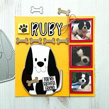 The Stamps of Life Puppy A2 Shaped Card Fold-it Die Set