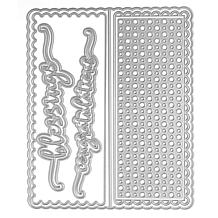 The Stamps of Life Scalloped Slimline Card Die Set