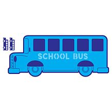 The Stamps of Life School Bus Slimline Shaped Card Fold-it Die Set