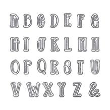 The Stamps of Life Striped Alphabet Die Set