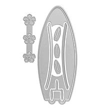 The Stamps of Life Surfboard Slimline Shaped Card Fold-it Die Set