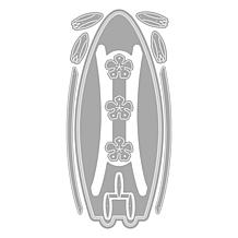 The Stamps of Life Surfboard Slimline Shaped Card Fold-it Die Set