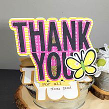 The Stamps of Life Thank You Shaped Card Fold-it