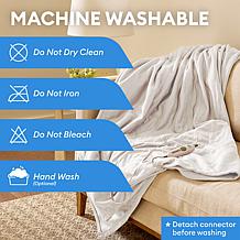 Therahaus by Therapedic Heated Throw 50x60 Inches Ivory