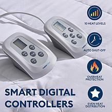 Therahaus by Therapedic King Heated Mattress Pad with Dual Controllers